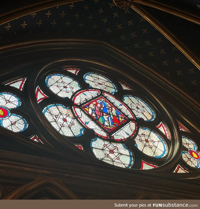 [OC] a stained glass window down at Saint Chapelle in Paris