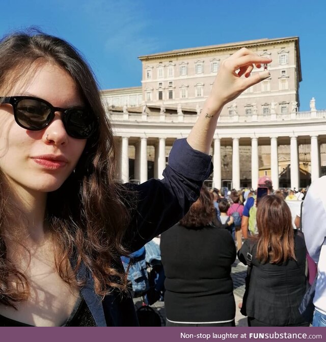 Took a selfie with the pope