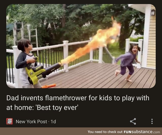 Flamethrower for kids