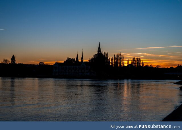 Sunset over Constanze, germany