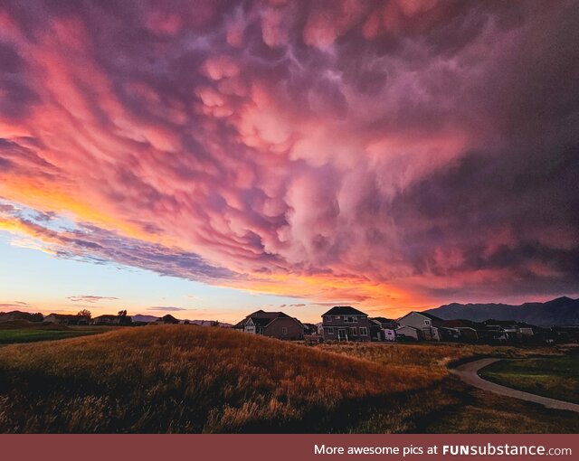 Mammatus Clouds over Utah last night