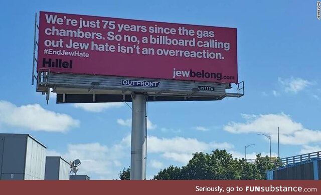 A billboard in Florida calling out modern anti-semitism