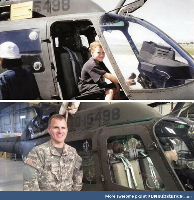 This pilot found out that the OH58 Kiowa helicopter he'd been flying was the very same