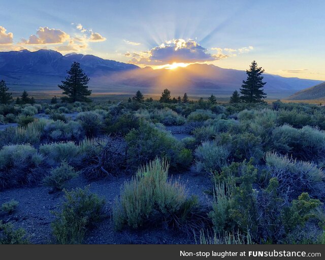 There's something magical about watching the sunset from desert mountains