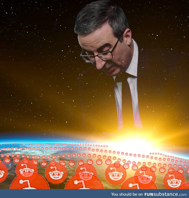 John Oliver looking at this mess from space (non AI)