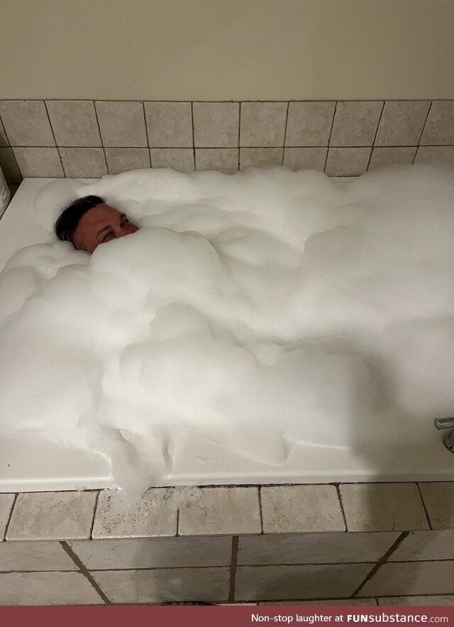 First bubble bath in nearly 35 years. I think I did something wrong?