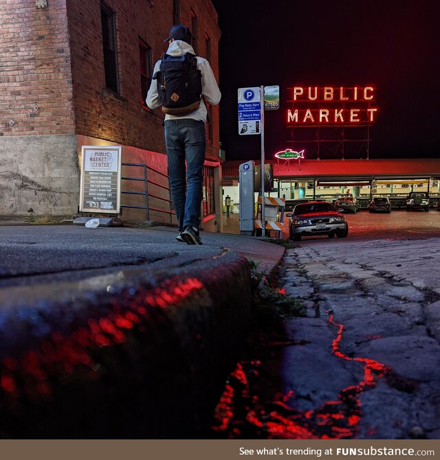 [OC] Pike Place market at night