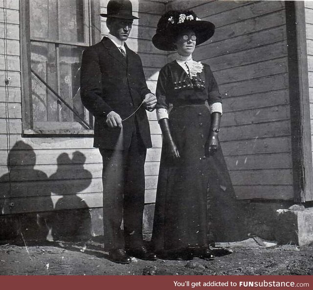 Relatives of Mine Using String to Take a Selfie. Unknown Year