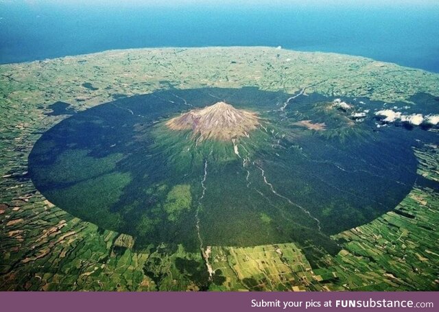 Mount Taranaki National Park has an almost perfectly circular boundary