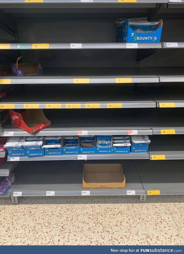 Throwback to the first UK lockdown in 2020. Despite the shelves being wiped clean, no