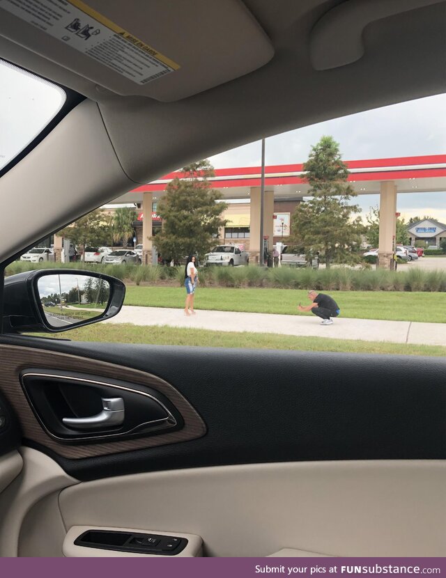 Some days just call for a hot modeling sesh in front of a gas station