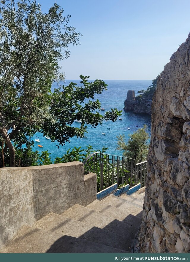 A Moment During a Walk in Positano, Italy