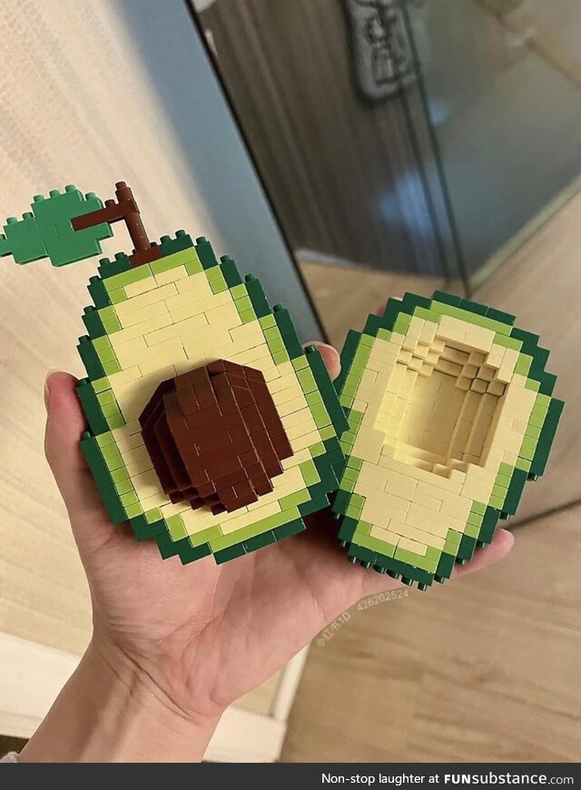 For some reason, this is very appealing. Lego Avocado