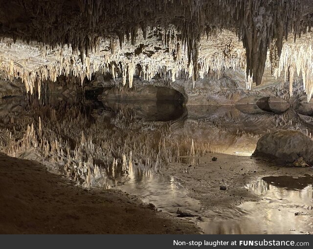 CAVERNS the bottom half is a perfect reflection of the ceiling