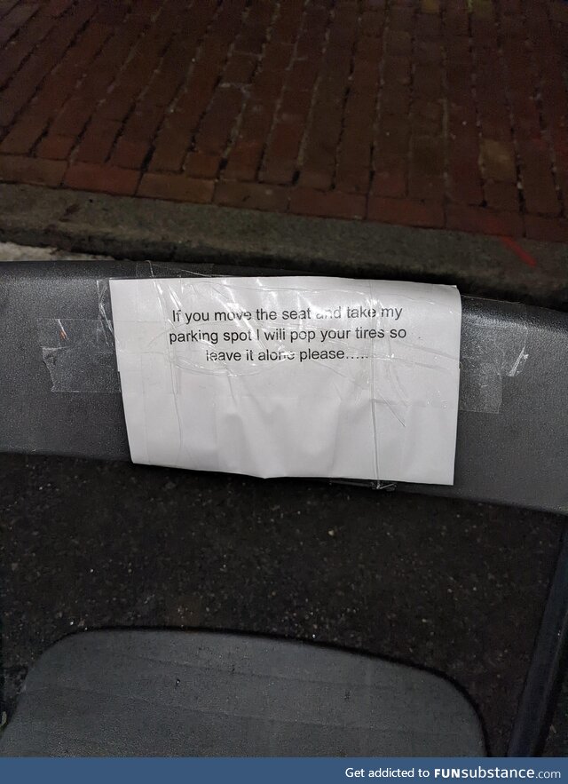 Space savers in Boston during snow