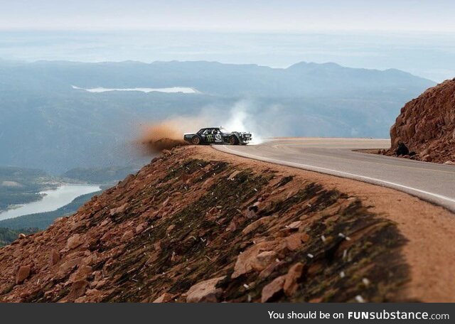 Iconic photo of Ken Block during “climbkhana” pikes peak. Rest easy legend