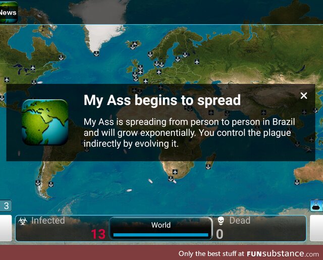 Had a good chuckle playing Plague Inc. This morning