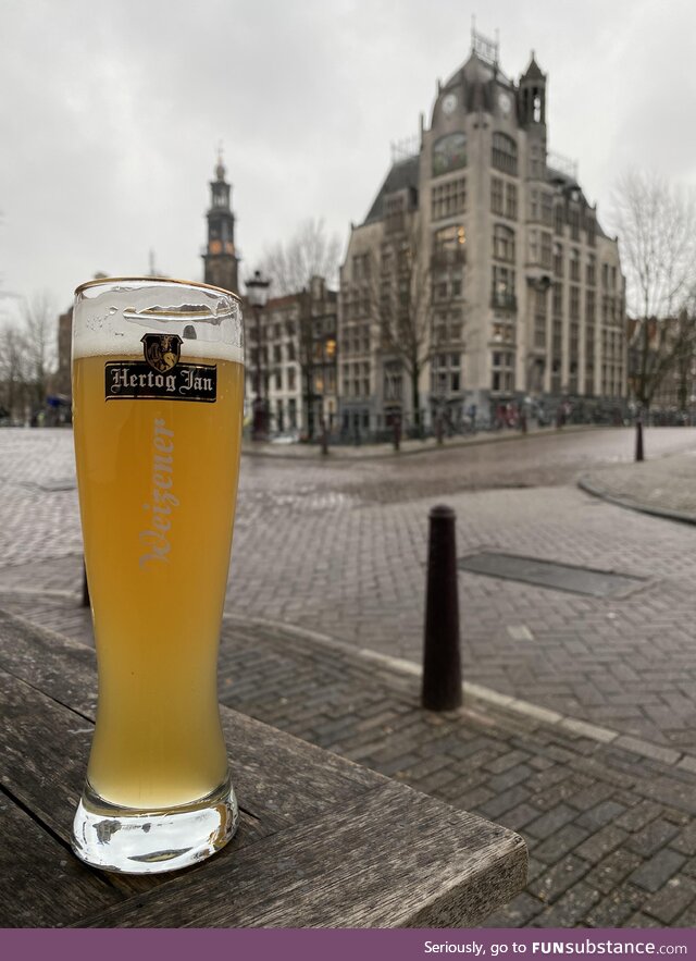 A beer in Amsterdam on 2/20/2020.