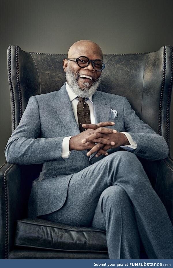 Samuel L. Jackson looking dapper during a recent photoshoot