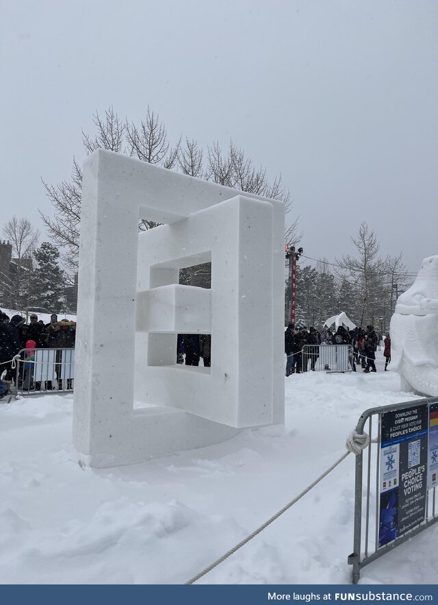 Winner International snow sculpting event