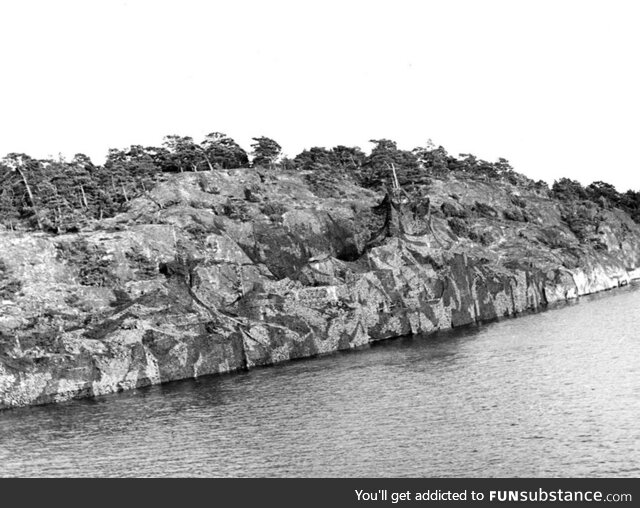 A camouflaged Swedish Navy ship