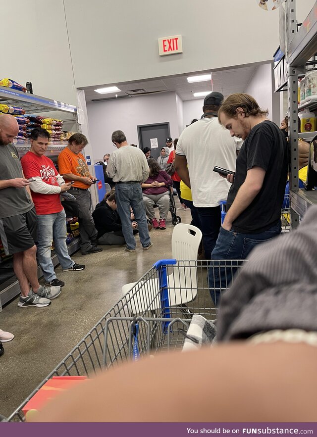 Stuck in Walmart during a New Years tornado warning