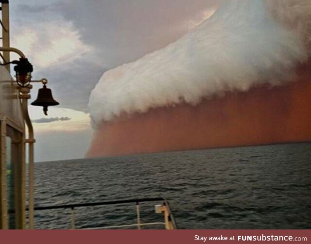 Australian dust storm rolling in