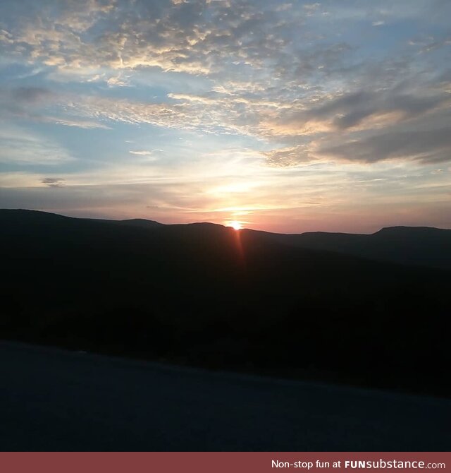 Sunset over the mountains