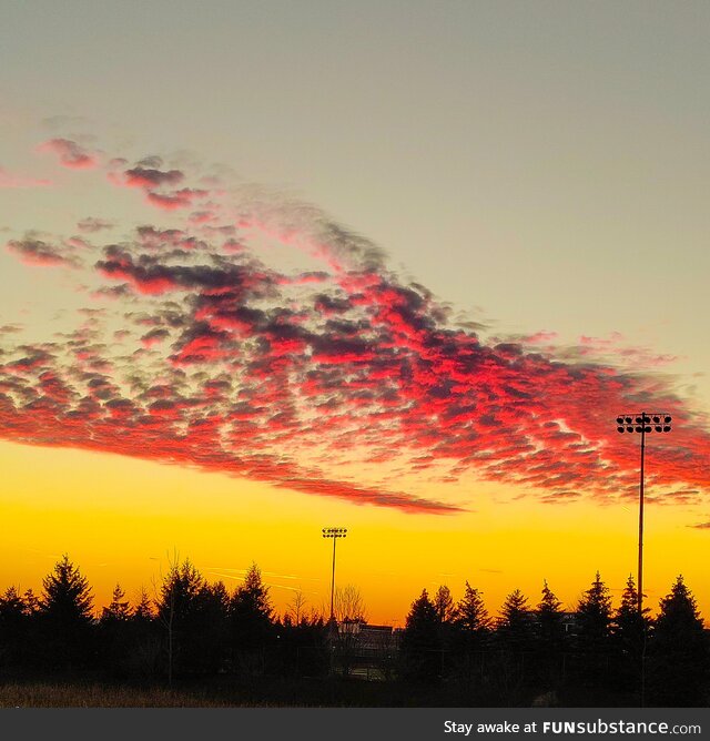 Red clouds