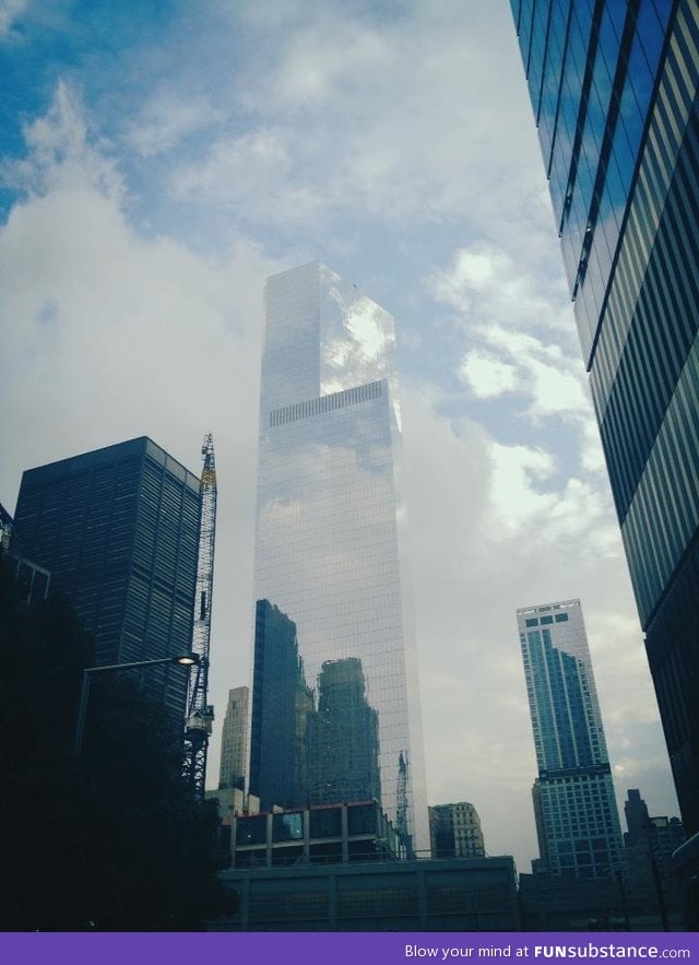 This mirror building is almost invisible