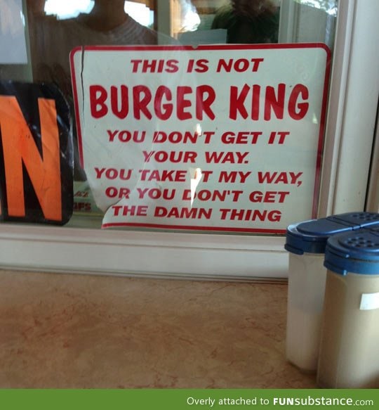 Sign at a concessions stand