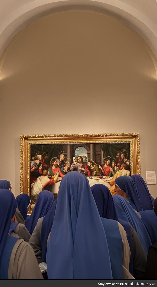 Spanish nuns admiring The Last Supper