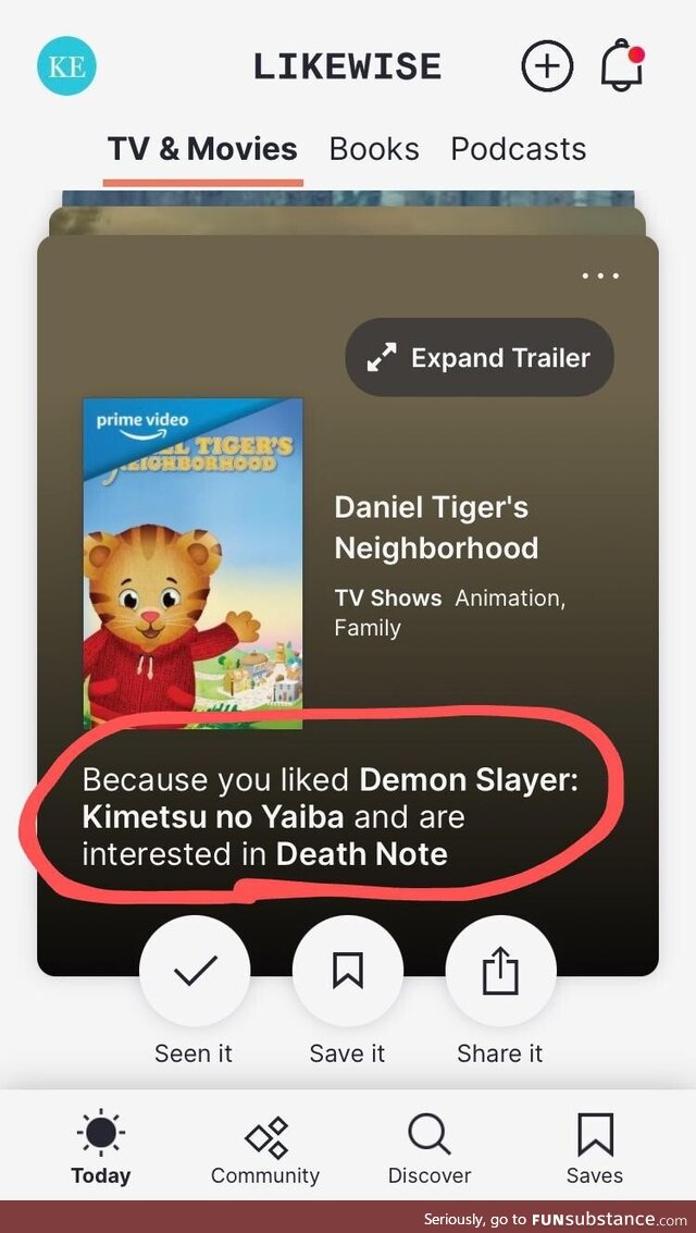 How is Daniel Tiger's Neighborhood related to dark anime?