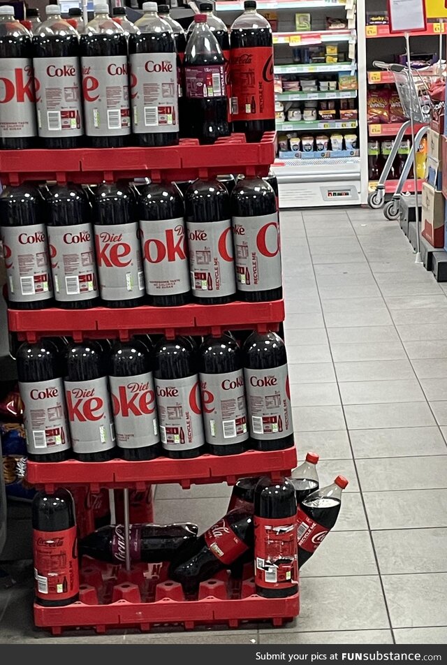 The next move in this game of Coke Jenga is going to be tough