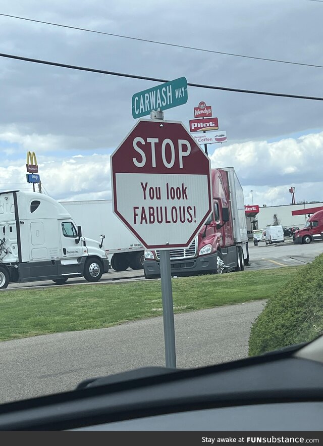 An unusual stop sign