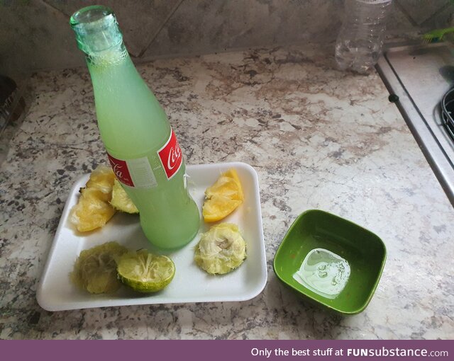 Didn't wanna drive to the store to get some Sprite, so I made my own.