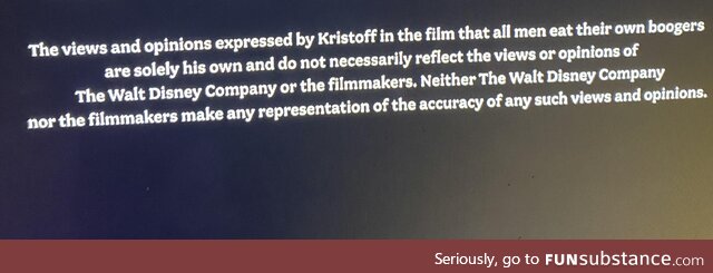 The after credits of Frozen