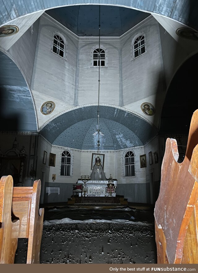 Abandoned church in rural Saskatchewan we explored at night