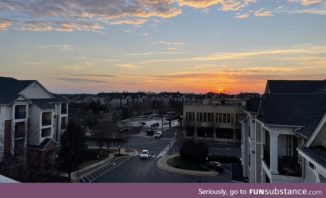 Sunset in Northern Virginia today