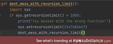 dontMessWithRecursionLimit