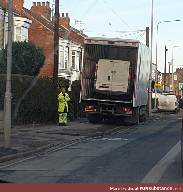 Funny place to park your van