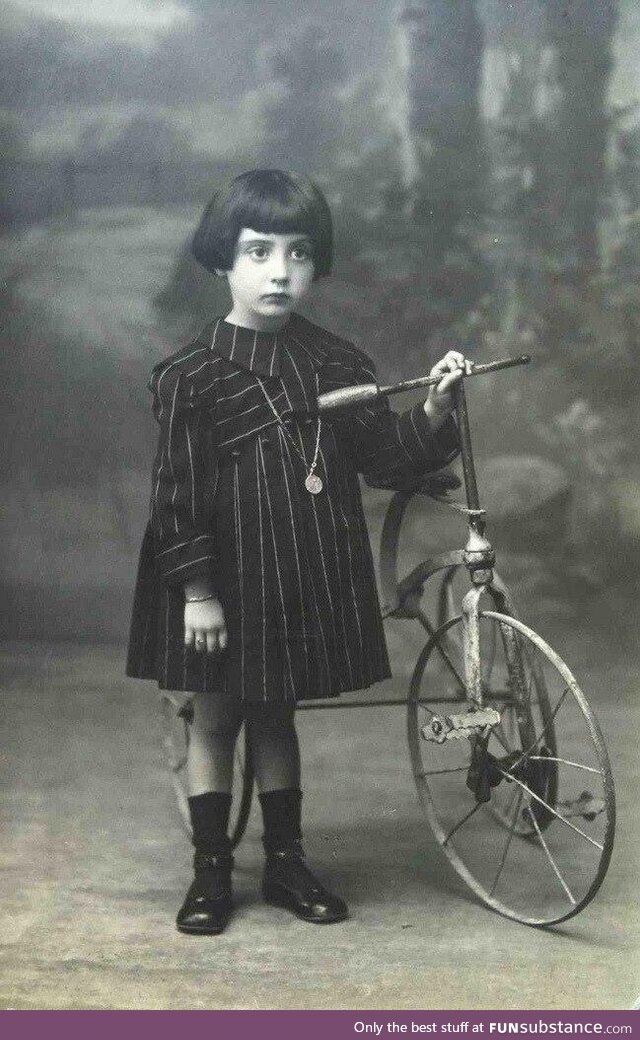 Girl with a bike, 1890