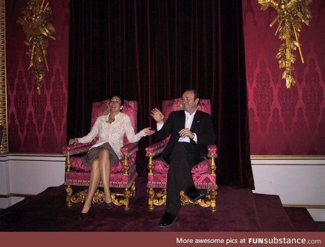 Kevin Spacey & Ghislaine Maxwell at Buckingham Palace