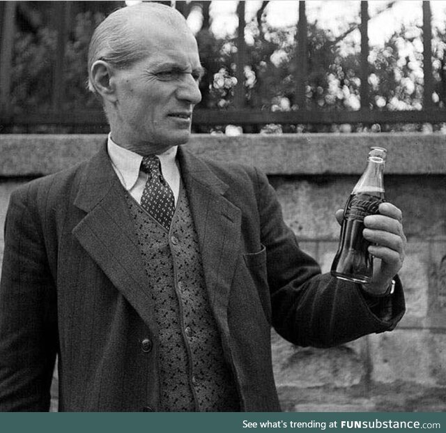 A French man reacts to trying Coca-Cola for the first time (1950s)