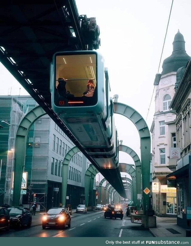 Wuppertal's Suspension railway(monorail), Germany