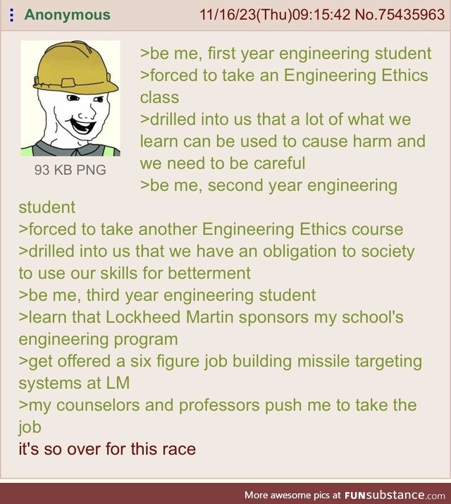 Anon decides his ethics