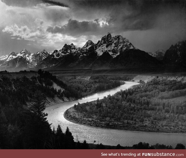 The Tetons - Snake River, a 1942 photograph by Ansel Adams