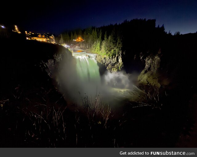 Snoqualmie falls last night