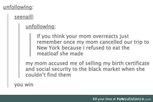 Overreacting mothers