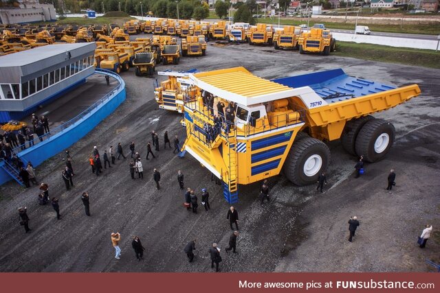 The BelAZ 75710, the largest truck in the world